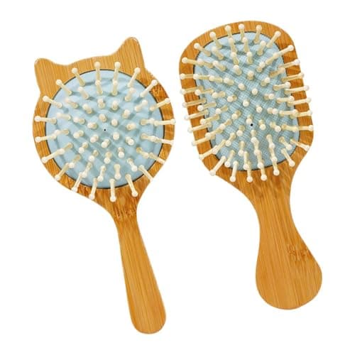 Zambuph Multiuse Bamboo Hairbrush Set Massaging Detangling Hair Work Or Travel And Eco Friendly. Bamboo Brush With Air Ventilation Hole For Enhanced Cushion Flexiblity — view 5