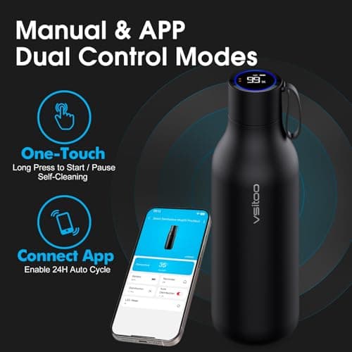 VSITOO S1 Max 33oz Insulated Stainless Steel Self-Cleaning Water Bottle — view 4