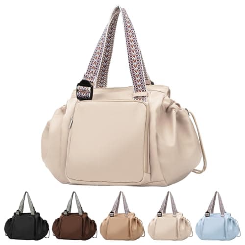 Multifunctional Expandable Travel Tote Bag - 3-in-1 Extra Large Stylish Backpack, Shoulder Bag for Travel, Beach, & Work, Cream, One Size, Fashion