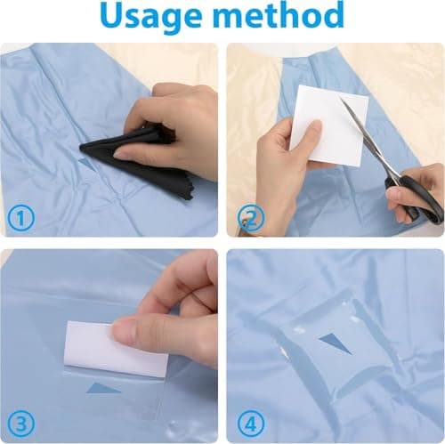 JFGDVW 6 PCS Inflatable Patch Repair Kit, Self Adhesive Waterproof Puncture Repair Patches, Pool Repair Patch, for Inflatable Pool, Swimming Ring(Transparent) — view 3