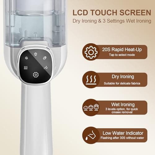 Travel Steamer for Clothes, 1200W 2in1 Portable Handheld Clothes Steamer — view 2