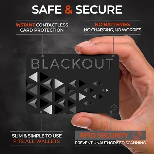 AKIELO Blackout RFID Blocking Card (8 Pack) – Ultra Thin Anti Theft Credit Card Protector – Ultimate Bank Card Blocker for Contactless Cards and Wallets (Black Edition - 8 Pack) — view 2