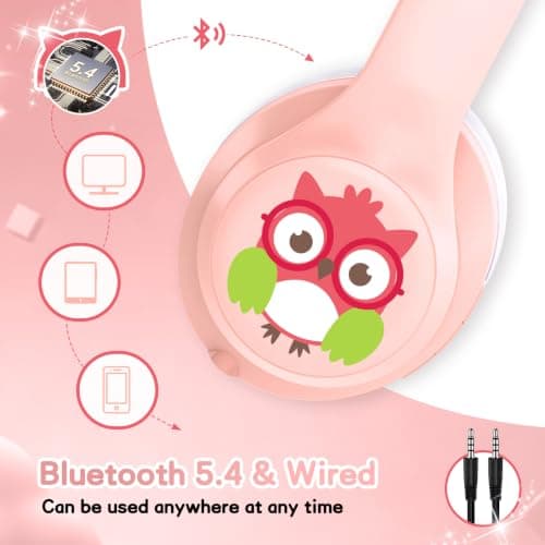 Active Noise Cancelling Headphones for Kids with Case Bluetooth 5.4 — view 2