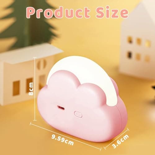 Adiwo Night Light Kids, Cute Cloud Night Light Bedside Lamp, Dimmable Baby with 2 Modes and 2 Brightness, Portable USB Rechargeable Kid LED Nightlight, Kawaii Room Decor for Girls Boys — view 4