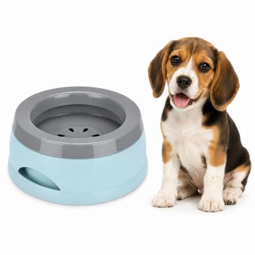 Pet Floating Water Bowl - Non Spill, Slow Drinking, Portable Travel Bowl