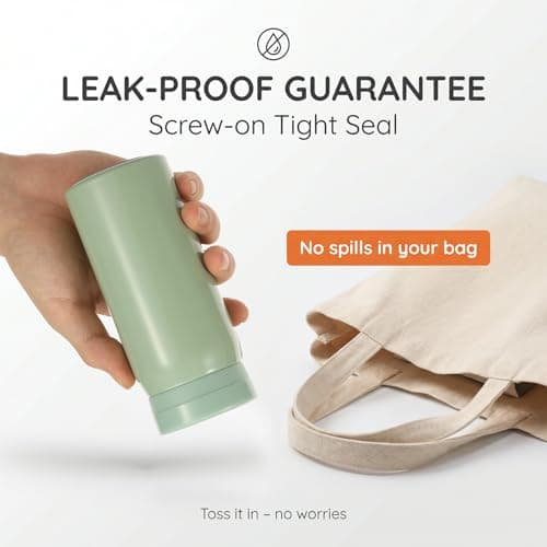 200ml Small Water Bottle, Stainless Steel Small Flask for Hot & Cold Drinks, Vacuum Insulated Portable Travel Coffee Cup Mini Pocket Flask for Home, Office, Gym, Travel, Adult and Kid(Light Green) — view 6
