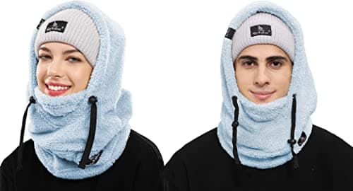 Shy Velvet Thermal Balaclava Unisex Wind-Resistant Ski Mask Fleece Cycling Motorcycle Balaclava Men Face Coverings Women Cold Weather Face Mask Female Sky Blue — view 3