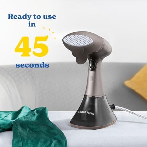 Russell Hobbs Handheld Clothes Steamer, 1800W, Ceramic, 32g and min — view 3
