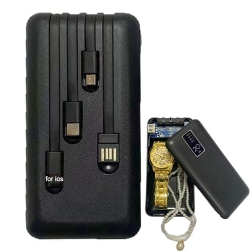 Portable Diversion Safe – Compact Hidden Safe, Power Bank Style Secret Stash | Disguised Storage Box for Valuables, Keys, Cards | Travel Security Organizer, Anti Theft Secret Compartment, Portable