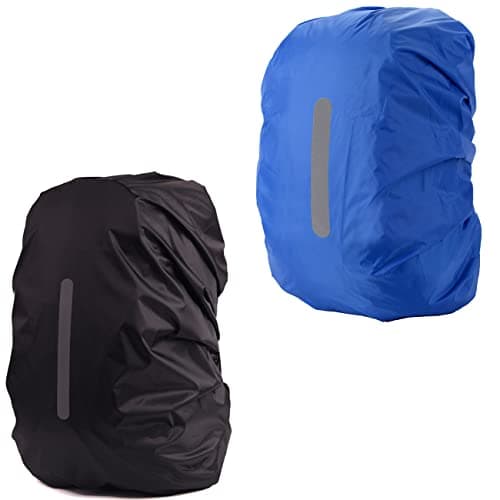 MOPHOEXII 2 Pack Waterproof Rain Cover for Backpack, Backpack Rain Cover with Reflective Strip,Rucksack Rain Cover for Bicycling/Hiking