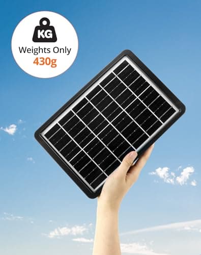 QWORK® Small Solar Panel Charger Portable USB Solar Panel, 6V 8W 1.6A, for Camping Hiking Outdoor Activities — view 3