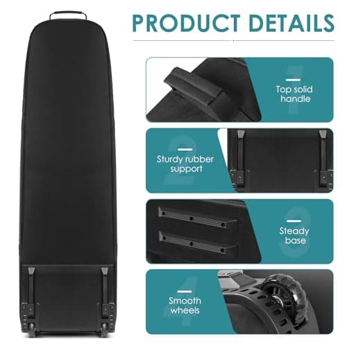 Findway Golf Travel Bag, Padded Golf Travel Bags Flight with Wheels — view 4