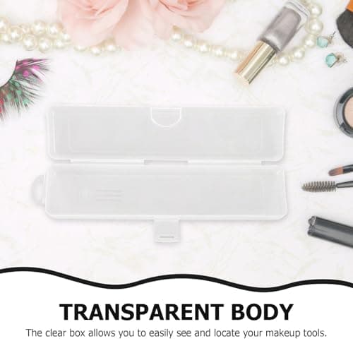 ABOOFAN 2pcs Portable Makeup Brush Storage Box with Cover for Travel Use — view 3