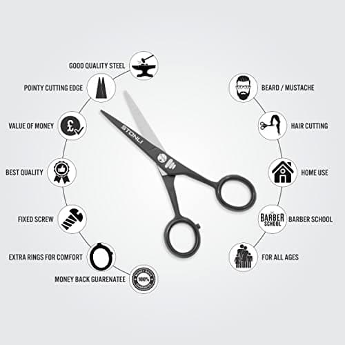 4.5 inches Beard and Moustache Scissors - Safety Use for Eyebrows & Ear — view 4