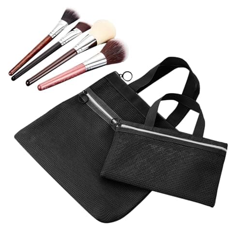 Gauze Bags | 2 Piece Set with Zipper Organizer for Toiletries,Mesh Shower Bag | For Fitness Camping Student Room University Room Cruise Shampoo Sunscreen and Makeup and, Black, verwijzen naar de