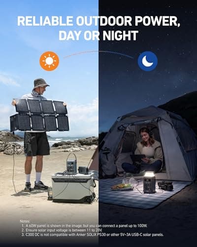 Anker SOLIX C300 DC, 288Wh 300W DC Power Bank Station with 60W Solar Panel — view 5