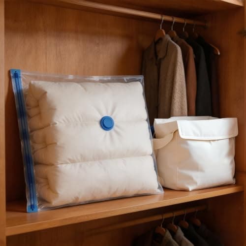 3 Pcs Space Saver Bags Vacuum Storage Bags Small Compression Zipper Storage Bags Vacuum Pack Bags for Clothes, Vacuum Bags for Clothes Travel Home, with Airtight Valve, 70 x 50 cm — view 5