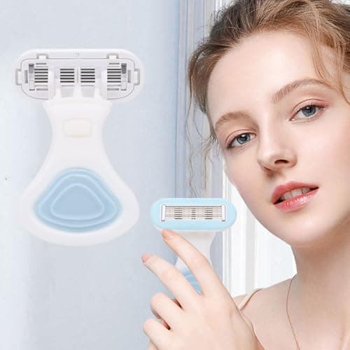 Picysa Travel Size Women's Shaving Kit with Foldable Handle, 6 Layer Cutters Portable Shaving Tool (Blue) — view 4