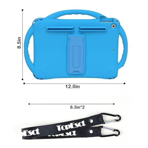 TOPESCT Kids Case for 10.2" iPad 9th/8th/7th Gen - Made of Kid-Friendly Silicone, with Built-in Screen Protector, Shockproof Handle Stand Case for iPad 9/8/7 Gen 10.2 inch — view 2