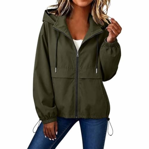 Jacket for Women UK Ladies Waterproof Coat Lightweight Windbreaker