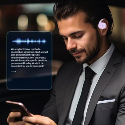 Earbud Translator in Real Time, Lingo Plugs Translator Earbuds, 144 Languages Online Translation 5.4 Wireless Over Ear Earbuds with APP for Travel Music and Calls (Purple) — view 3