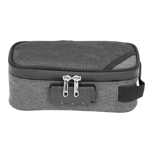 Odor Resistant Storage Bag, Code Lock Design Odor Resistant Suitcase Container Lightweight Multifunctional Easy to Use for Travel (Gray) — view 5