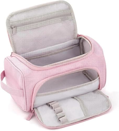 HVOMO Big Capacity Pencil Case High Large Storage Pouch Marker Pen Case Travel Simple Stationery Bag School College Office Organizer for Teens Girls Adults Student(Pink)