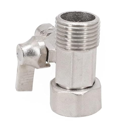 Universal Ball Valve RO Feed Water Adapter 1/2" to 1/4'' with Shut-Off Ball Valve Tap Tee B Cold Hot Pipes Home Accessories — view 4