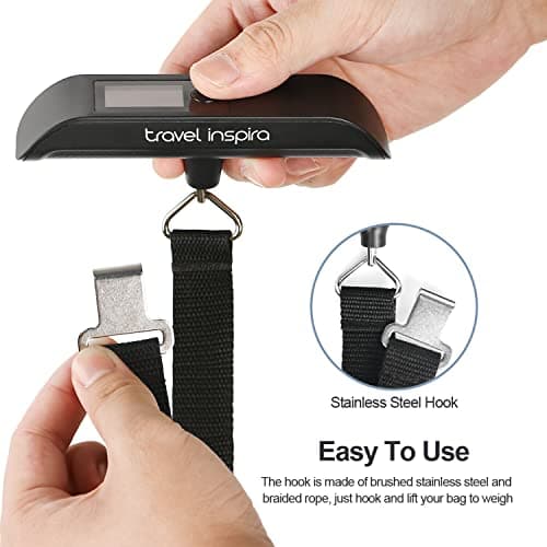 travel inspira Luggage Scale, Portable Suitcase, Weighing Scales (Black) — view 6