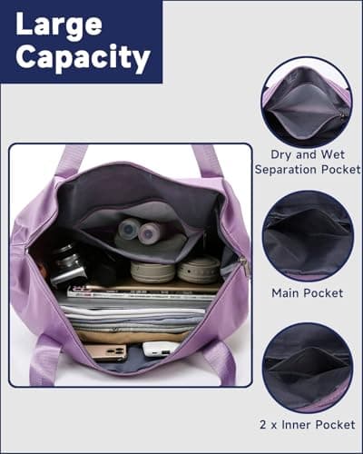 Arxus Rolling Duffle Bag with Wheels 25-55L Travel Handbag Carry-On Luggage — view 5