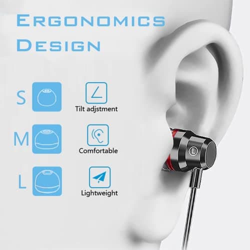 Yatloml 3 Pack Earphones, Wired In-Ear Headphones With Microphone and Volume Control, Noise Isolating and Deep Bass, Lightweight 3.5 mm Earbuds Compatible With iPhone, iPad, Android,Tabletl,Laptop — view 3