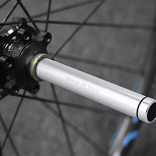 AKLOSIPY 15mm to 12mm Thru Axle Adapter for Bike, Quick Release Skewer Hub Converter, Silver, Fits Road & Mountain Bikes (Silver) — view 5