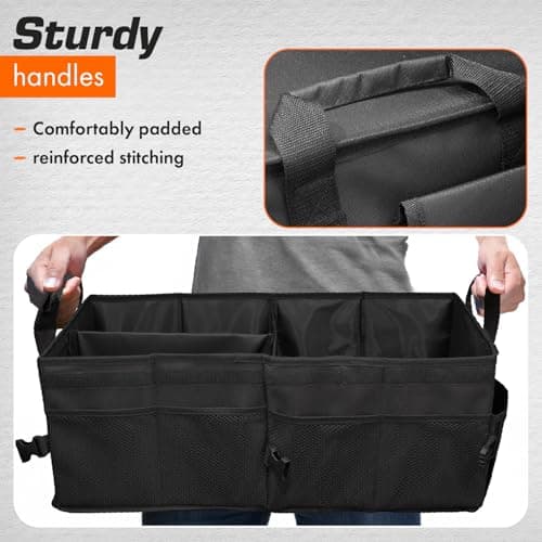 Upgrade4cars Car Boot Organiser XXL with Lid Foldable Interior Accessories — view 6