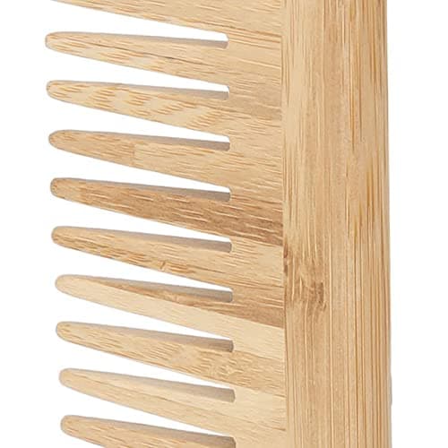 AMONIDA Wide Tooth Bamboo Comb Safety Hair Comb for Women Lightweight and Portable Wide Tooth for Home Travel — view 2