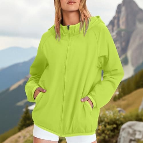 Anbiryeik Packable Waterproof Jacket Women Lightweight Breathable Raincoat with Pockets Windproof Softshell Outdoor Rain Jacket Functional Outwear for Walking Hiking Travel Running Cycling Green L — view 2