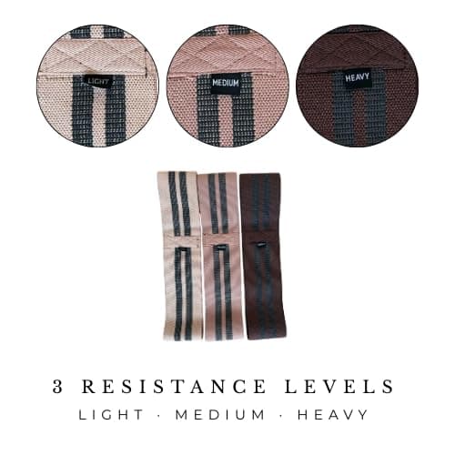 Maela Resistance Bands Set – 3 Fabric Non-Slip Exercise Bands — view 3