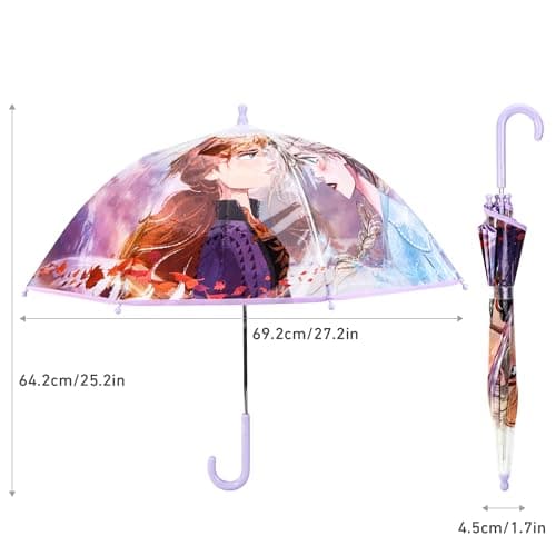 Frozen Kids Dome Umbrella – Official Licensed Children's Character Toddler Umbrella, Strong, Lightweight & Windproof School Rain Umbrella for Girls & Boys, Child-Friendly Safety Opening — view 4