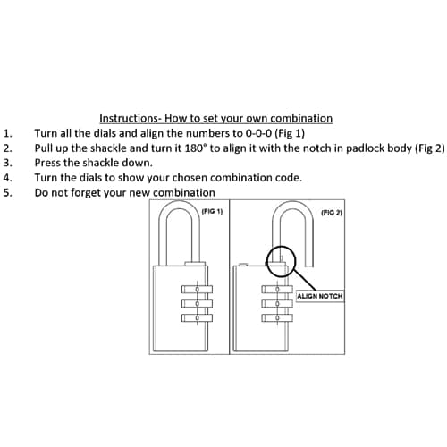 LND Gifts Pink Combination Padlock - Ideal Gym Holiday Travel Accessory - Secure Padlocks with Code for Suitcase Locks and Locker Luggage Locks for Suitcases — view 2