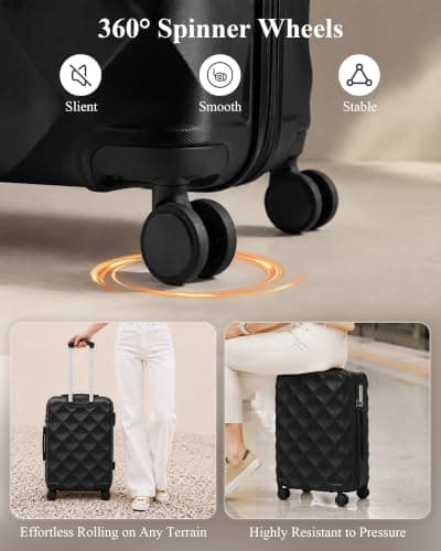 British Traveller 28 Inch Large Suitcase, Lightweight Hard Shell Luggage — view 2
