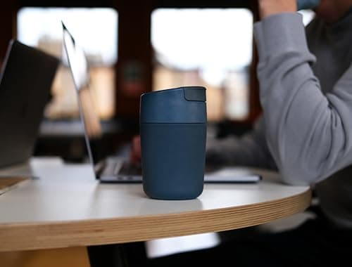 Joseph Joseph Sipp Travel Mug, Hygienic, Leakproof Reusable Mug, Coffee & Tea Cup with Lid - 340 ml (12 fl. oz) - Blue — view 4