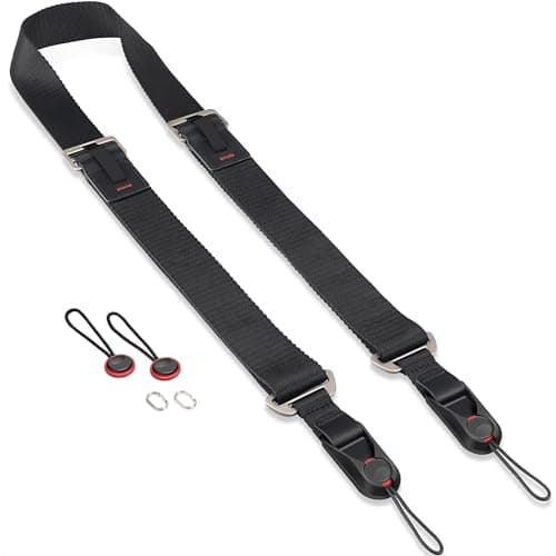 SUNYA Camera Strap with quick release buckle. Made of nylon, adjustable with one hand, suitable for all cameras. Max load 200Lbs