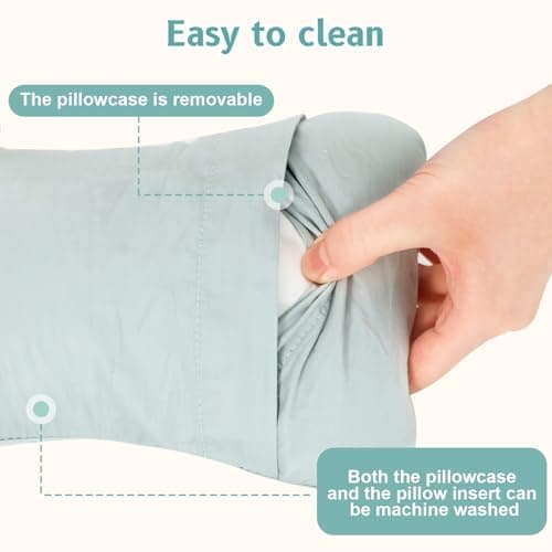 vocheer Small Pillow with Removable Cover, 28*17 cm Tiny Travel Pillow 1PC — view 5