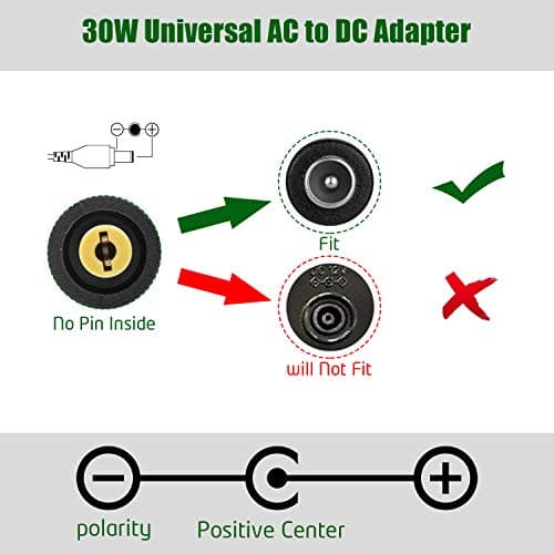 30W Universal AC to DC Power Adapter - Multi Output Voltages 3V 4.5V 5V 6V 7.5V 9V 12V Switching Power Supply with 8 Selectable Adapter Plugs for Routers Speakers Household Electronic (MAX 2A/2000mA) — view 5