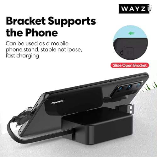 Wayzu® 3 in 1 Retractable Multi Charging Cable,Fast Charging USB Charger Cable with USB-C,iP,Micro USB Connectors,Portable Travel Charger Lead,Universal Phone Charging Cable for iPhone,Samsung,Tablets — view 5