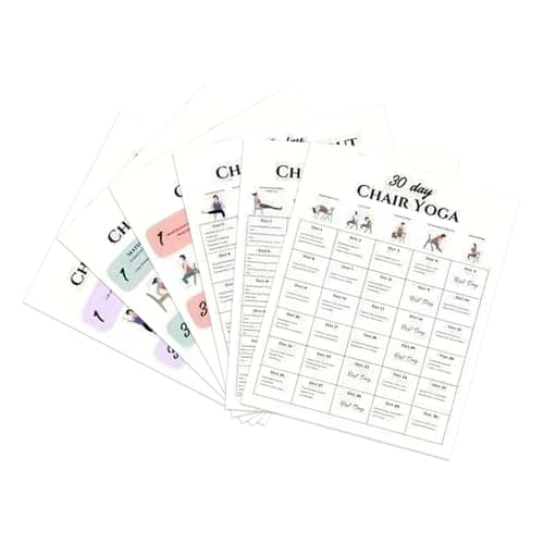 Chair Exercises for Seniors 30-Day 6 Pieces Fitness Cards