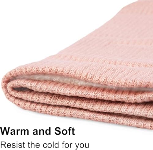 Winter Neck Warmer Fleece Lined Knitted Snood Gifts for Men Women 2 Pack — view 3