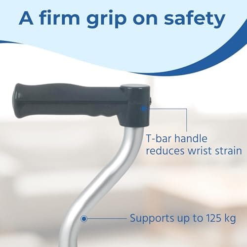 Days Adjustable Tripod Walking Stick – Height Adjustable Walking Stick with Non Slip Base for Elderly and Disabled – Lightweight Chrome Mobility Aid – Small Base for Compact Support — view 5