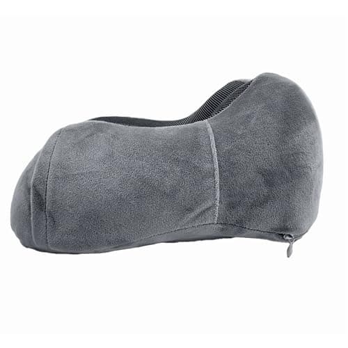 Wolf Essentials 4-Piece Memory Foam Neck Pillow Travel Set – Ergonomic Neck Support Pillow with Eye Mask, Earplugs & Mesh Carrying Case – Comfort for Airplane, Train, or Road Travel — view 6