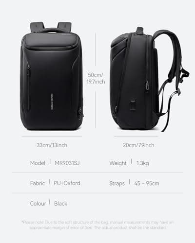 MARK RYDEN mens backpack Large Capacity waterproof laptop backpack business men with USB Charging Port for Official Travel Hiking Pack Fits Under 17.3 Inch Laptop — view 2