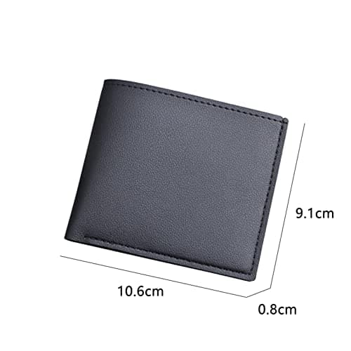 2026 New Arrivals Backpack Women's Fashion Men ID Short Wallet Solid Colour Bag Oepn Purse Multiple Card Slots Clutch Bag (Black, One Size) — view 6